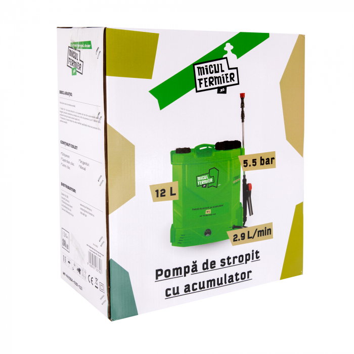 Pompa de stropit cu acumulator, Micul Fermier 12L [13]