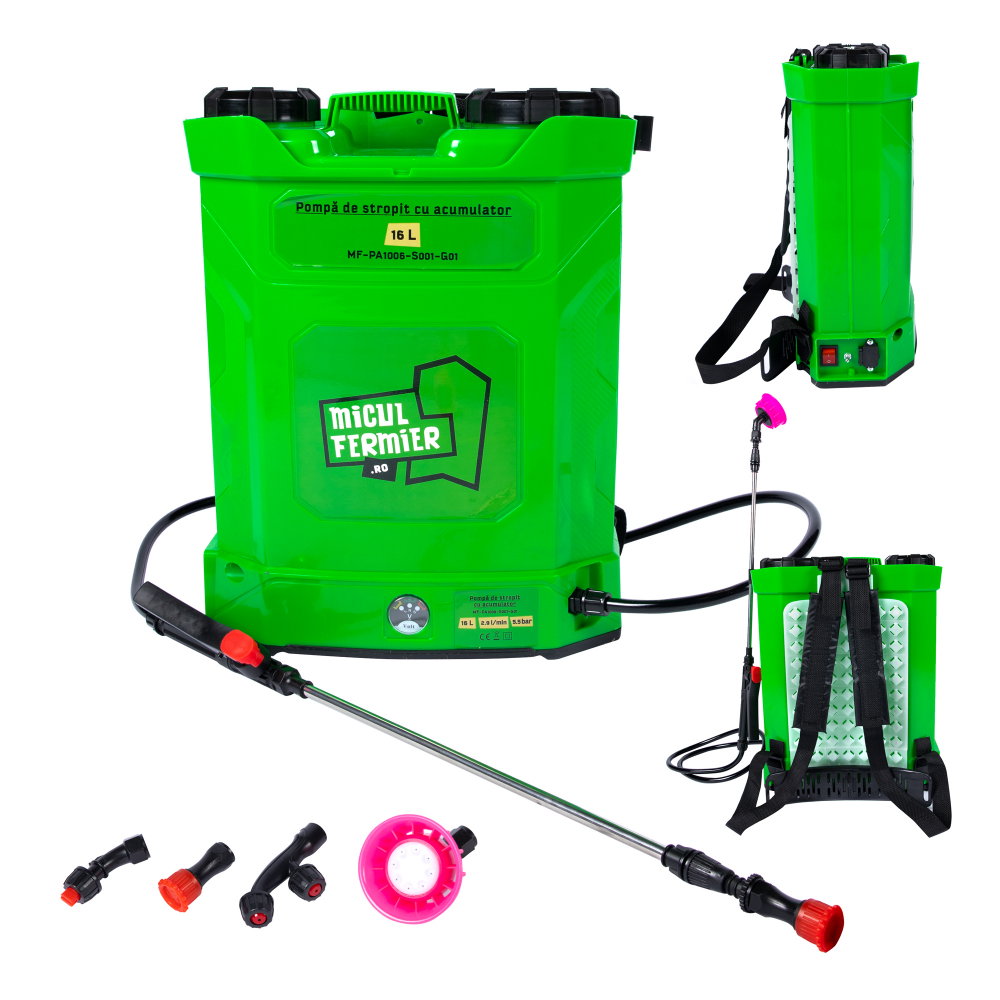 Pompa de stropit cu acumulator, Micul Fermier 16L [10]