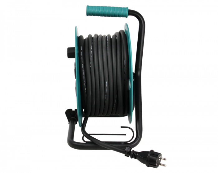 Prelungitor cu tambur KS CR-25M Konner & Sohnen, 3600 W, 25 metri, stecher 1 x 16А / 230V, prize 4 x 16А / 230V, cablu 3*2.5 mm din cupru, tambur din plastic [6]
