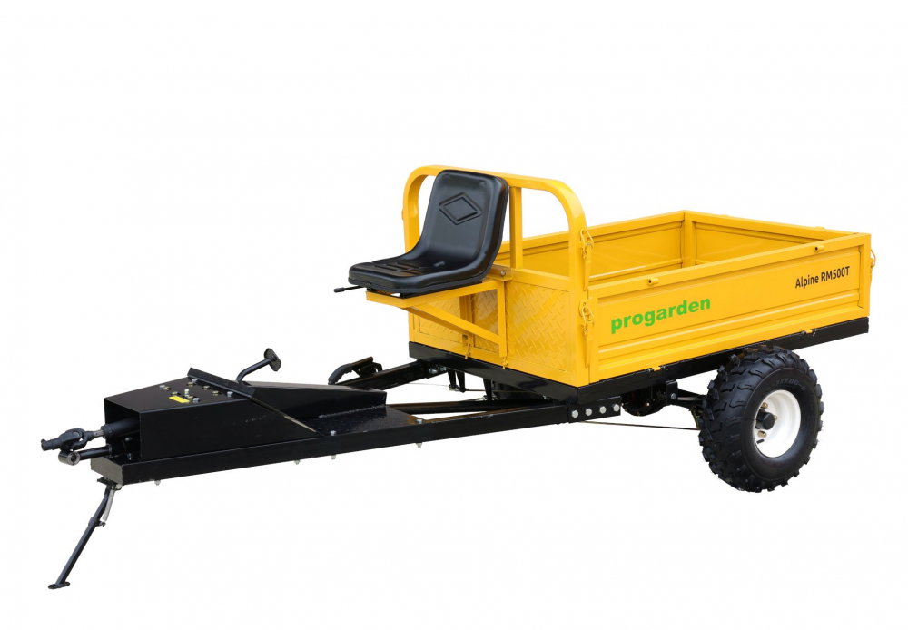 ProGARDEN Pachet Alpine RM500T Remorca cu tractiune 500kg, 1 osie, prindere bolt pentru motocultor, roti 19x7-8 si set manicoti Adaptiv 3 in 1 S [2]