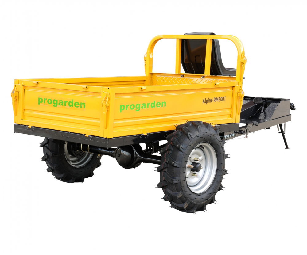 ProGARDEN Alpine RM500T Remorca cu tractiune G2, 500kg, 1 osie, prindere bolt pentru motocultor, roti profil agricol 6.00-12 [3]