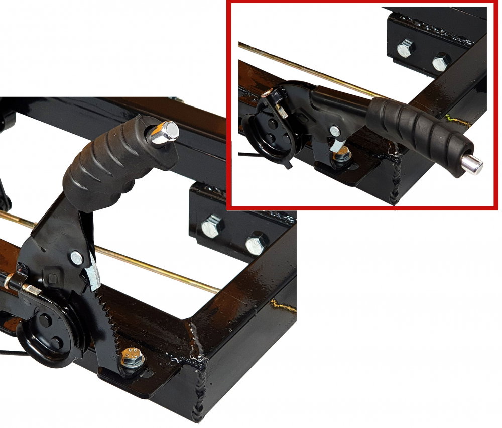 ProGARDEN Campo RM600C remorca 600kg motocultor, 1 osie, prindere bolt, roti profil rutier 5.00-12 [2]
