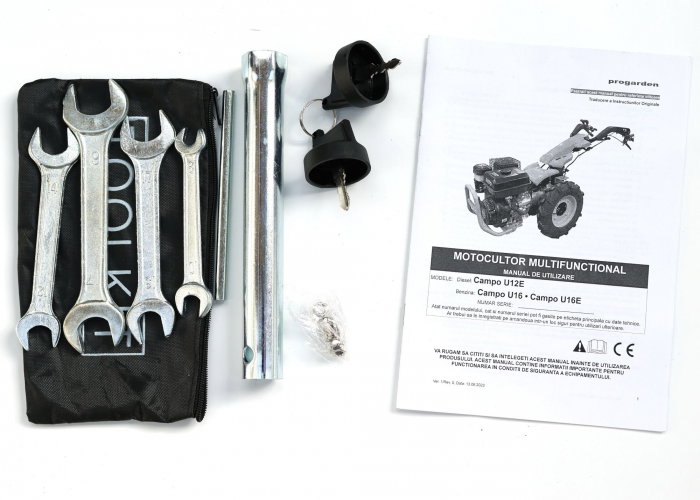 ProGARDEN Campo U16E 5130000018 motocultor multifunctional 14CP, benzina, EU V, pornire electrica, 3+2 viteze, reductor [6]