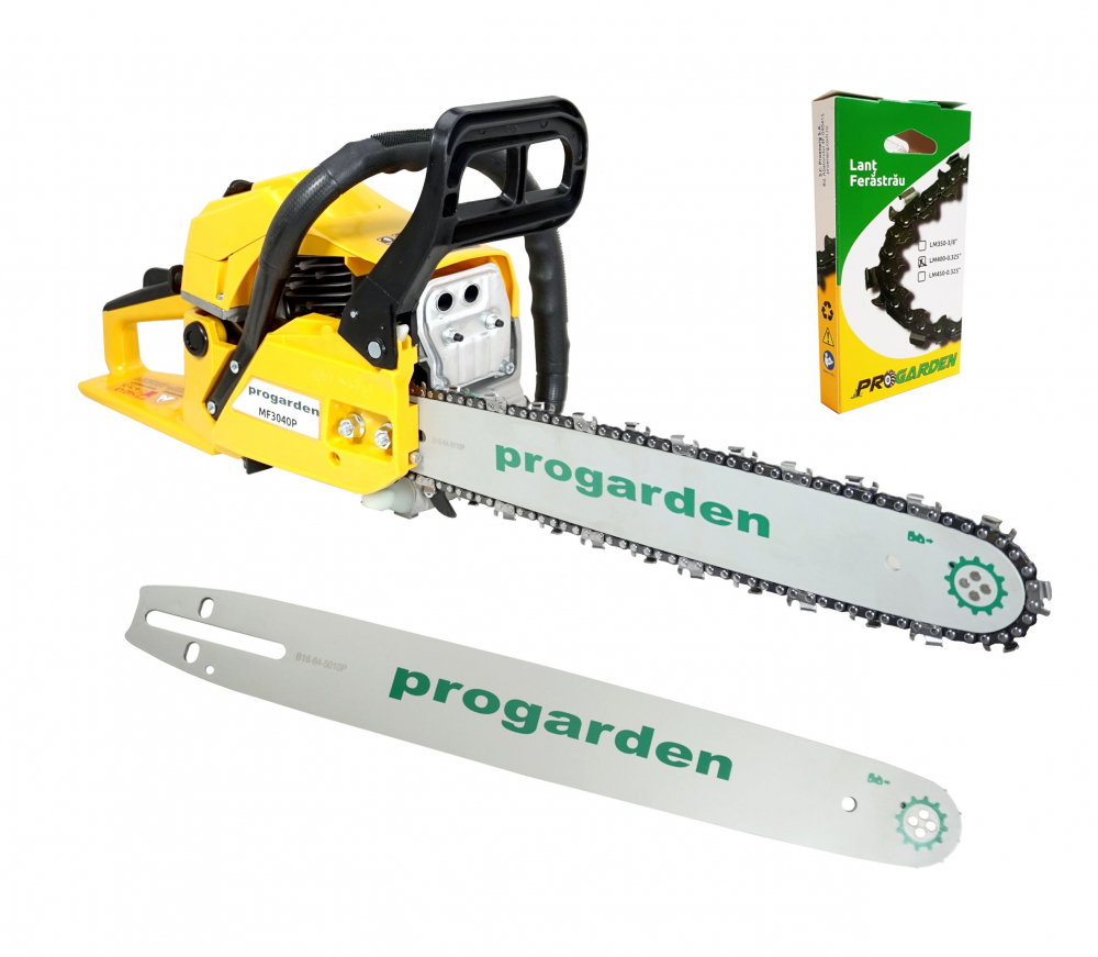 ProGARDEN MF3040P Motoferastrau 400mm, 3CP, benzina 2t, 51cmc + Cadou lama si lant de 400mm x 0.325" [1]