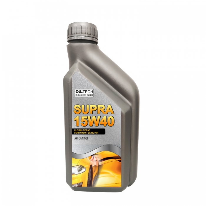Oiltech SUPRA 15W40 Ulei de motor multigrad performant, 4 timpi, ambalaj plastic 1L [1]