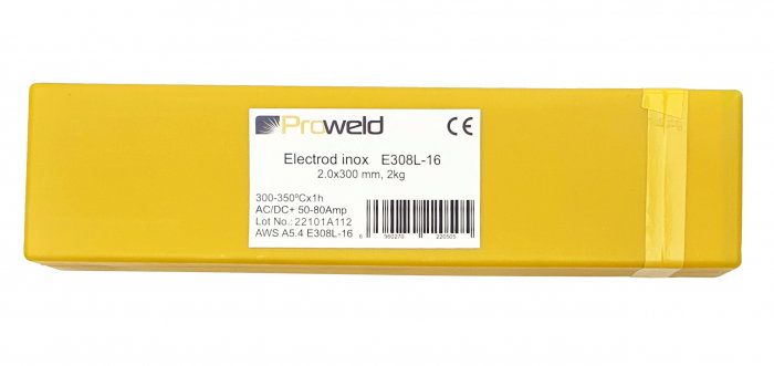 ProWELD E308L-16 electrod inox, 2.0x300mm, tub 2kg [2]