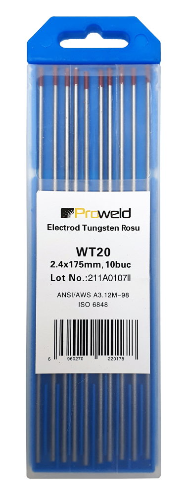 ProWELD WT20 Electrozi tungsten rosu, 2.4x175mm, 10buc [1]