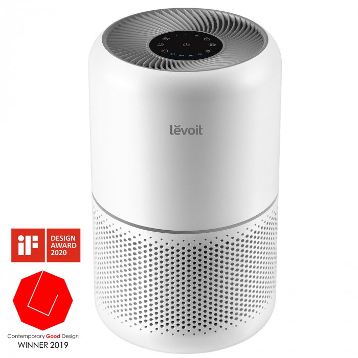 Purificator de aer Levoit Core 300,  filtru true HEPA, carbon activ, super silent, filtrare 99.97%, 100% fara ozon, touch screen, alb [1]