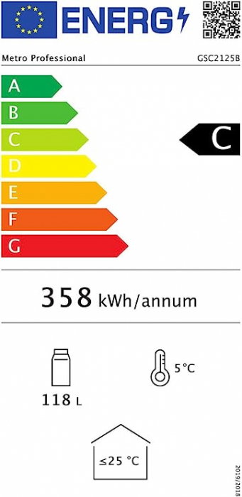 Racitor Bauturi , Metro Professional GSC2125B , 118L volum, Usa de sticla, Negru, Iluminare LED, Rafturi inox [2]