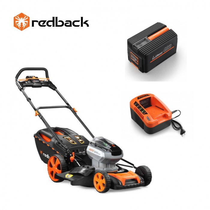 Redback Pachet E146C+EP40+EC20, masina de tuns gazonul pe acumulatori, 457mm, 40V/4Ah, incarcator 40V/2A [1]