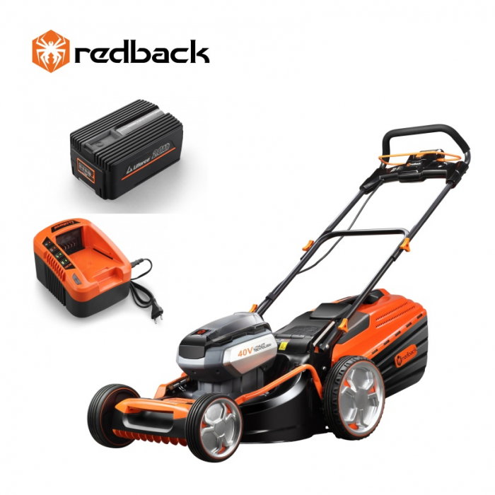 Redback Pachet E148C+EP20+EC20 Masina de tuns gazon acumulatori 40V, 470mm, 60L, acumulator 40V/2Ah, incarcator 40V/2A [1]