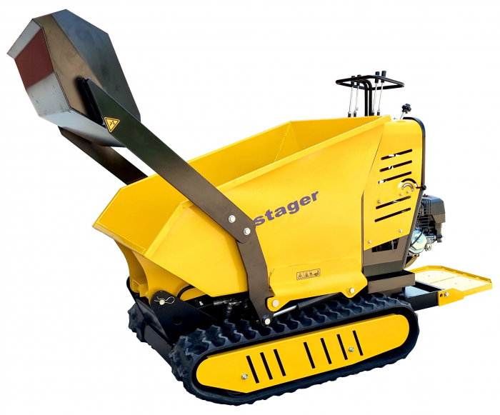 Roaba cu motor termic Stager RMT500SI 5160009745 cu senile, incarcator frontal, platforma operator 9CP, 500kg, [1]