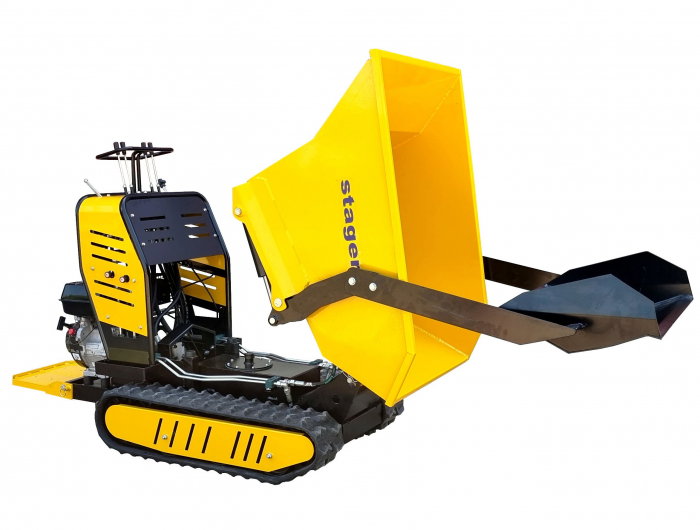 Roaba cu motor termic Stager RMT500SI 5160009745 cu senile, incarcator frontal, platforma operator 9CP, 500kg, [3]