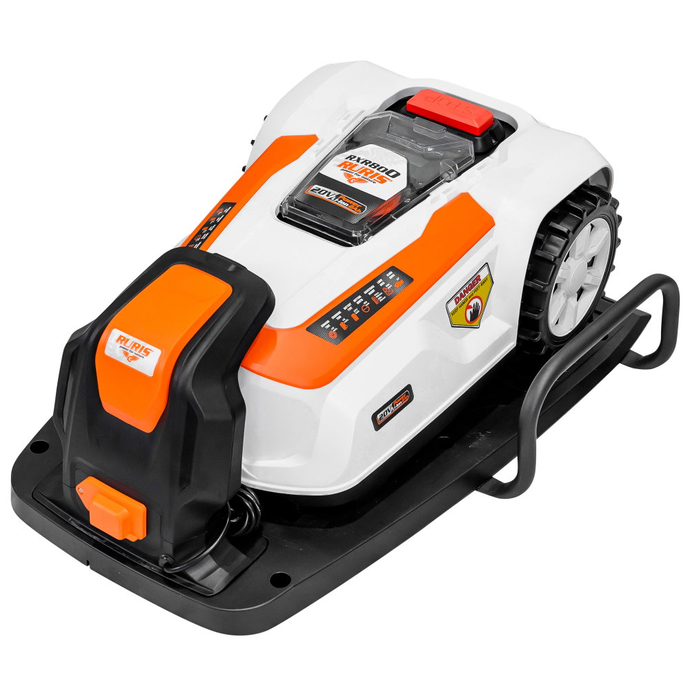 Robot de Tuns Gazon RURIS RXR 800, Li-ion 20V, 2Ah,  latime taiere 180mm, inaltime 25-60mm, suprafata 800mp [5]