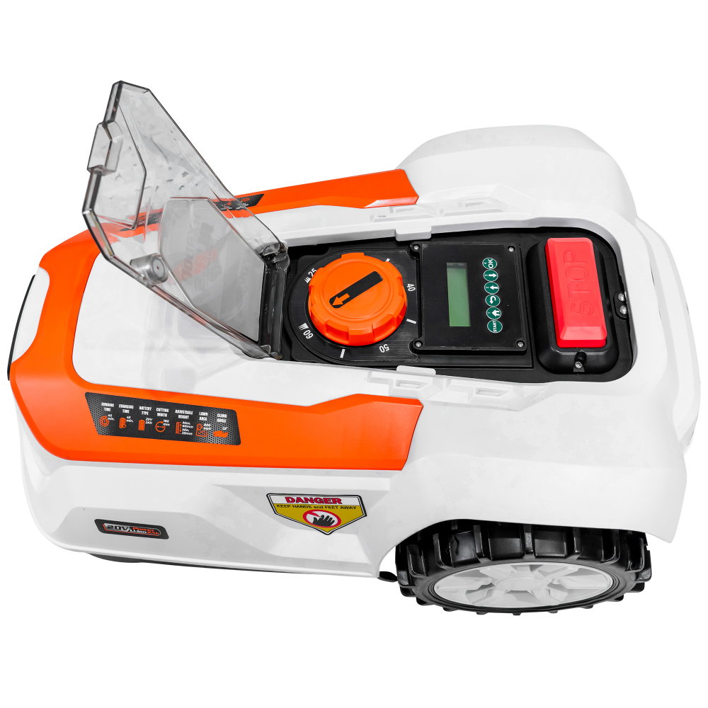 Robot de Tuns Gazon RURIS RXR 800, Li-ion 20V, 2Ah,  latime taiere 180mm, inaltime 25-60mm, suprafata 800mp [2]