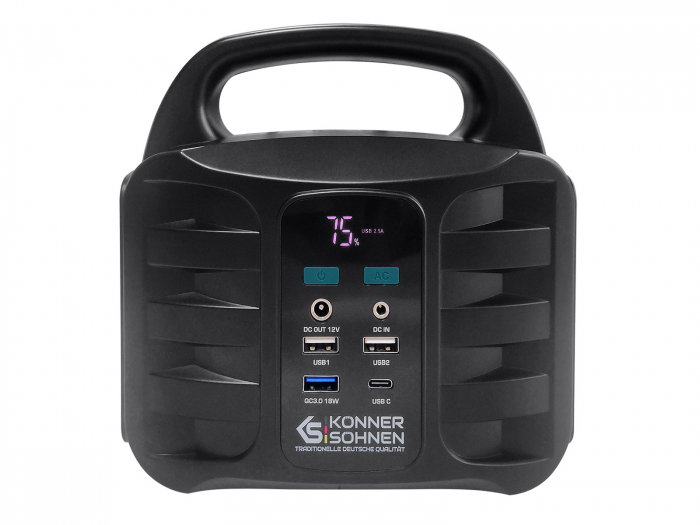 Statie portabila de incarcare KS 100PS, 100W putere nominala, capacitate baterie 155 Wh, 150 W, 15 V/2 A, lampa LED, afisaj LED [1]