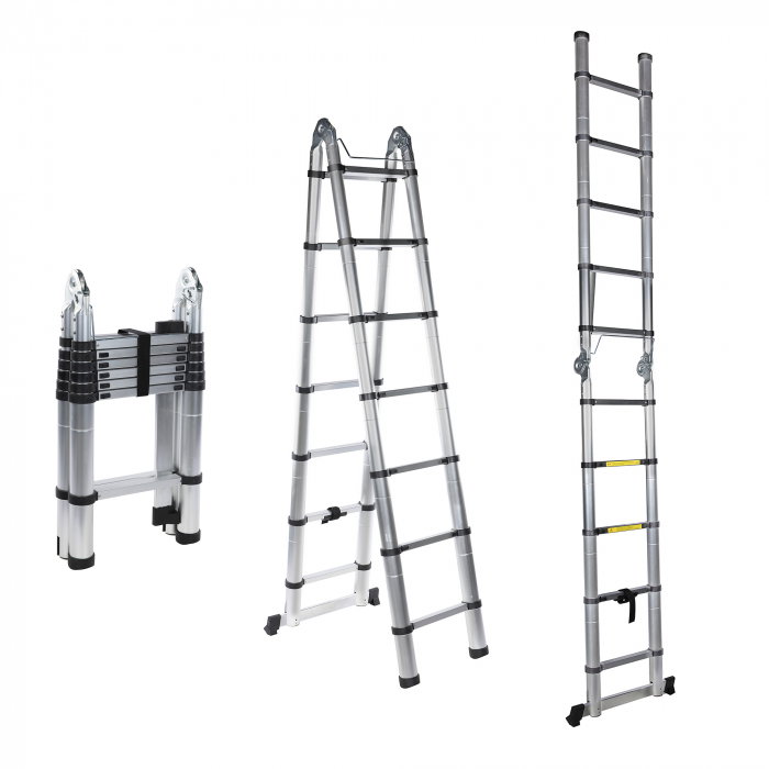 Scara telescopica dubla Detoolz 4.4 m - 14 trepte [2]