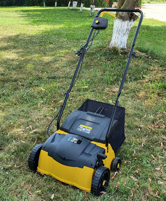 Scarificator aerator gazon Texas MPC 1400 480090063153  2-in-1, motor electric 1400W, sac 35 litri, latime lucru 32cm, reglaj central [6]