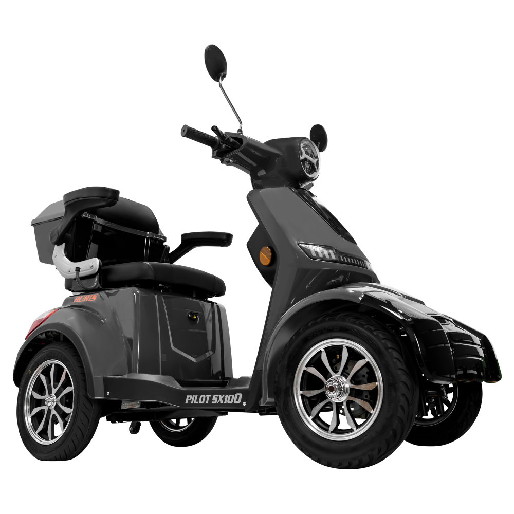Scuter electric gri cu 4 roti RURIS PILOT SX100G, 1300W, autonomie 46 km [5]