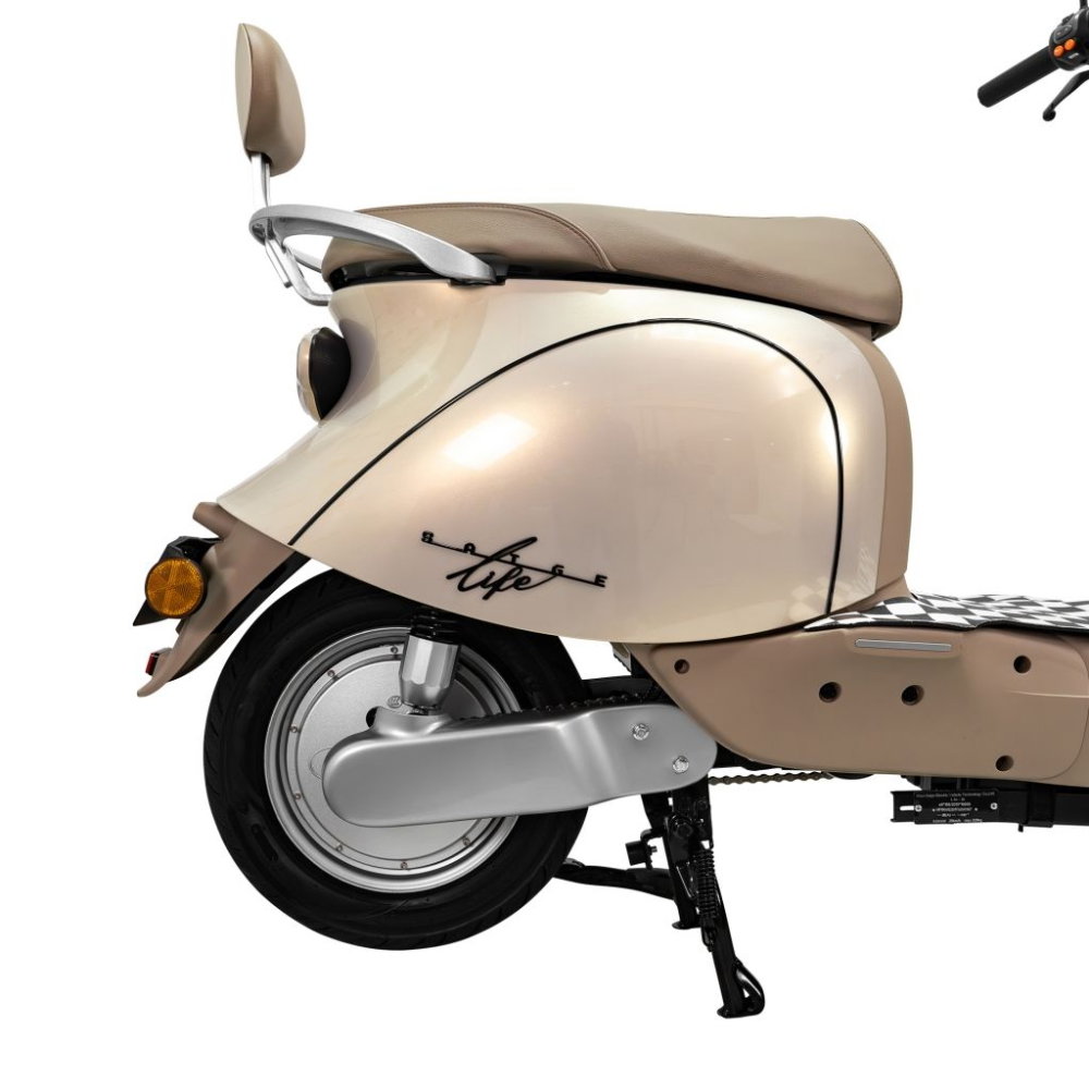 Scuter electric retro RURIS PILOT SX790 GOLD, 800W, autonomie pana la 70 km, 2 locuri [7]