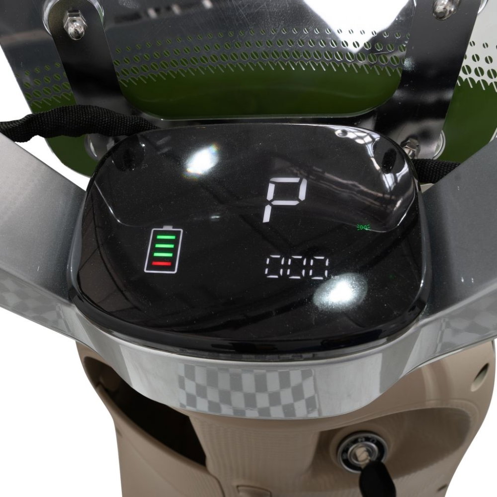 Scuter electric retro RURIS PILOT SX790 VERDE BAMBOO, 800W, autonomie pana la 70 km, 2 locuri [5]