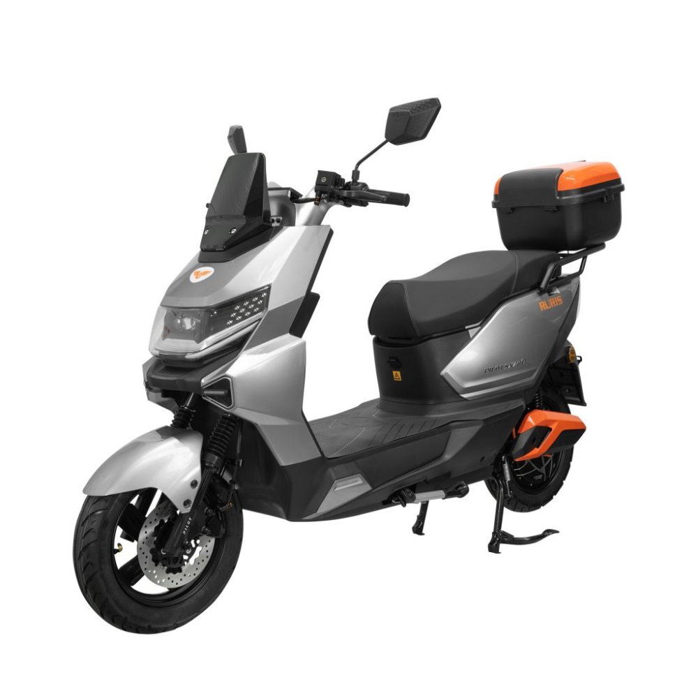 Scuter electric RURIS PILOT SX720G Gri, 2500W, baterie 72V 32Ah, autonomie până la 92 km, topcase inclus [1]