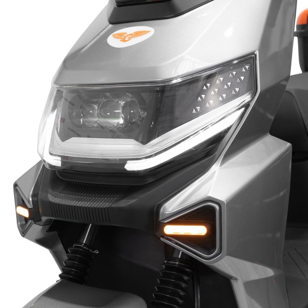 Scuter electric RURIS PILOT SX720G Gri, 2500W, baterie 72V 32Ah, autonomie până la 92 km, topcase inclus [12]