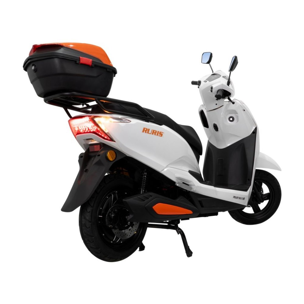 Scuter electric RURIS PILOT SX730A Alb, 2500W, autonomie până la 56 km, topcase inclus [15]