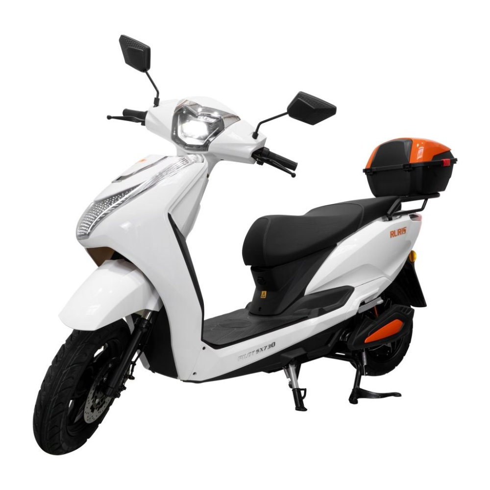 Scuter electric RURIS PILOT SX730A Alb, 2500W, autonomie până la 56 km, topcase inclus [12]
