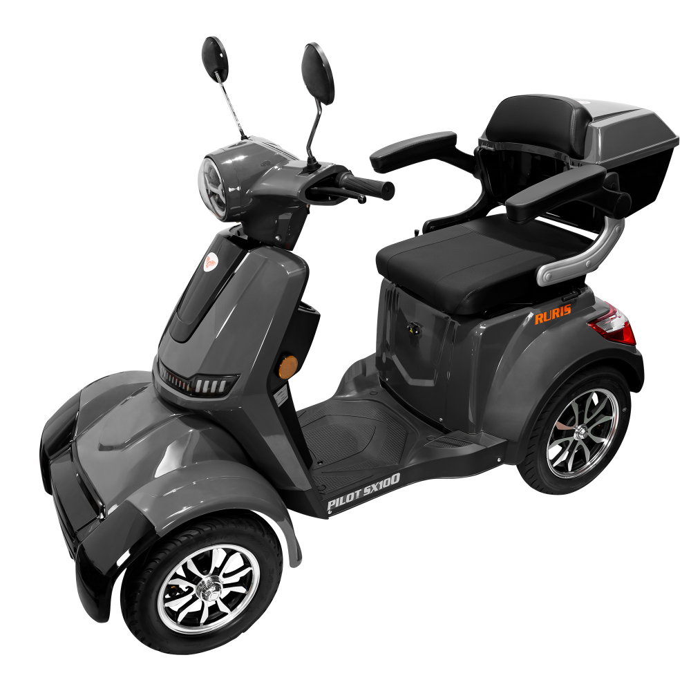 Scuter electric gri cu 4 roti RURIS PILOT SX100G, 1300W, autonomie 46 km [3]