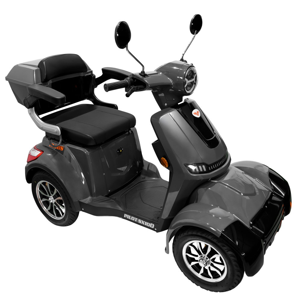 Scuter electric gri cu 4 roti RURIS PILOT SX100G, 1300W, autonomie 46 km [4]