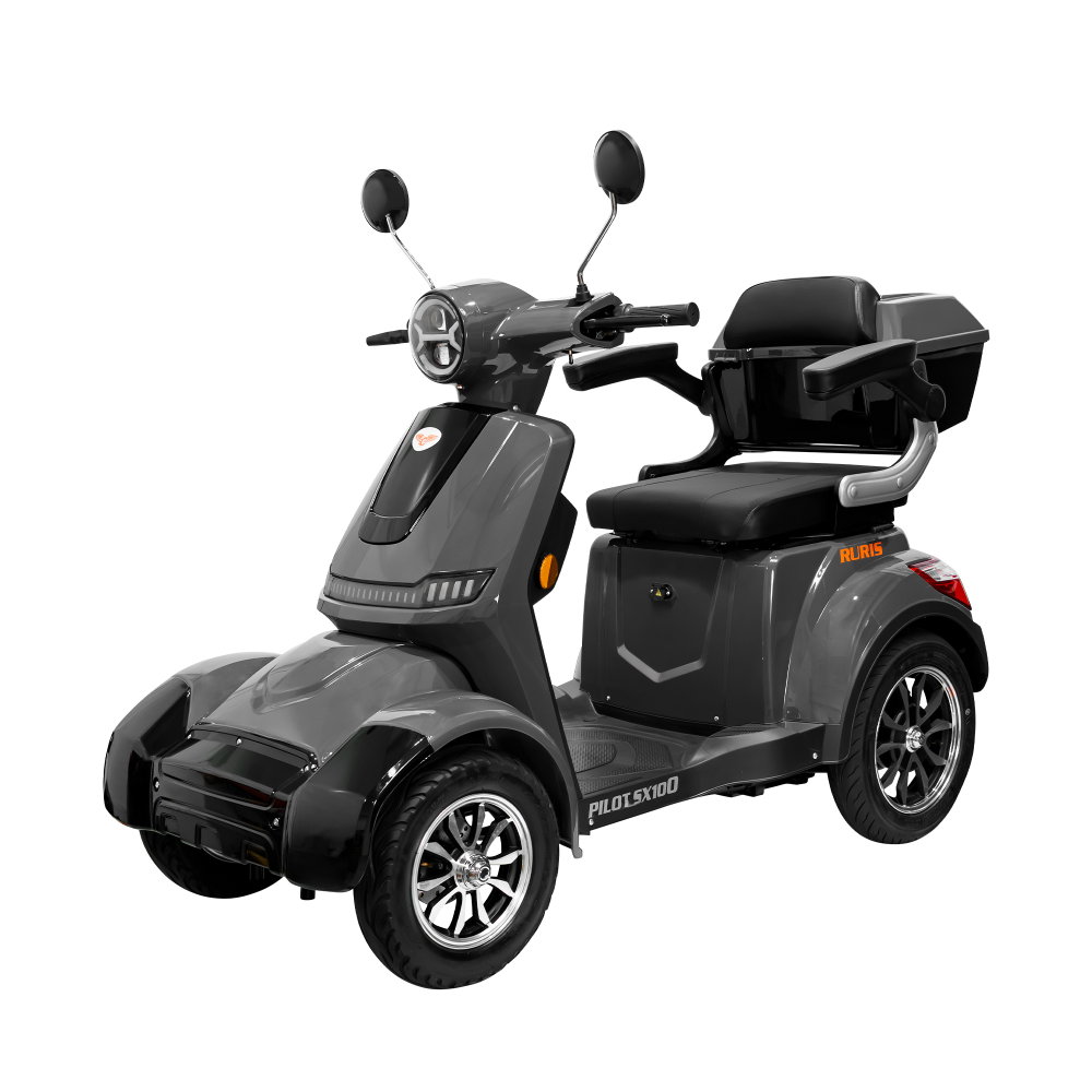 Scuter electric gri cu 4 roti RURIS PILOT SX100G, 1300W, autonomie 46 km [1]