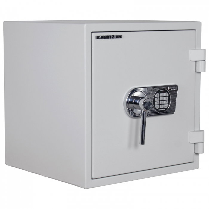 Seif Antifoc și Antiefracție Fire Master 50 T06430 EN2 Închidere Electronică Gri Deschis [1]