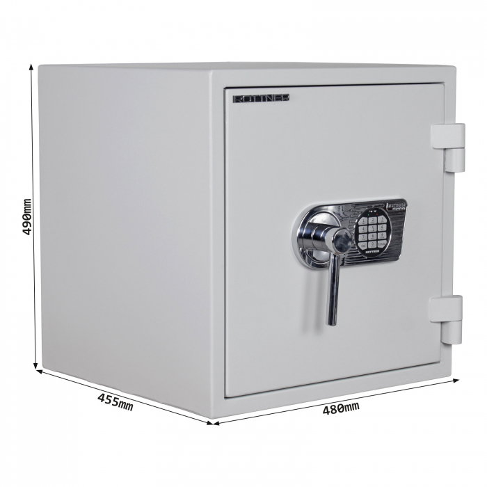 Seif Antifoc și Antiefracție Fire Master 50 T06430 EN2 Închidere Electronică Gri Deschis [4]