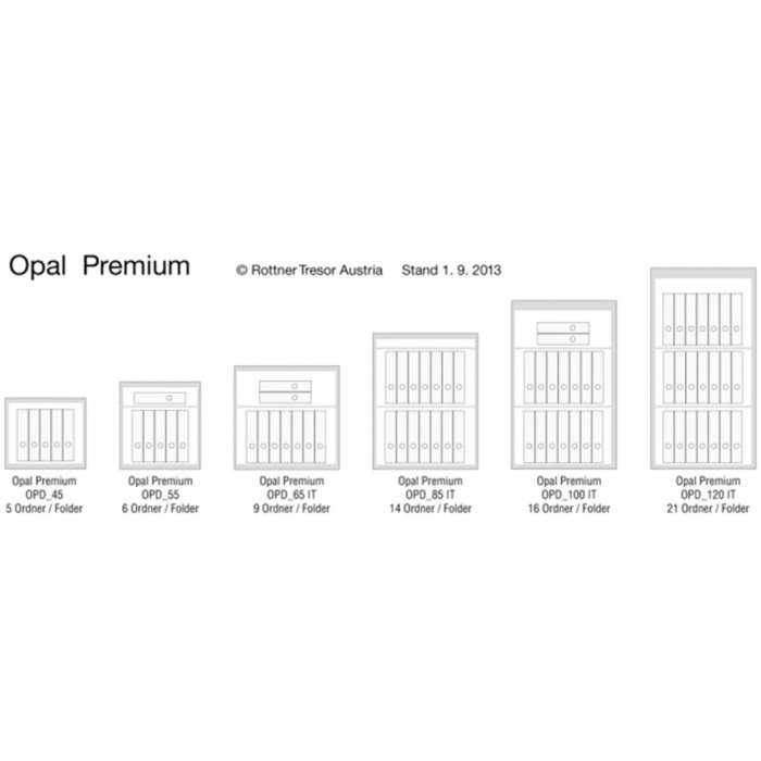 Seif Antifoc și Antiefracție Rottner Opal Fire Premium OPD 85 EN1 Închidere Cifru Mecanic Gri Deschis [3]