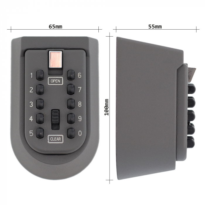 Seif pentru Chei Rottner Key Keeper cu Cifru Mecanic Negru [3]
