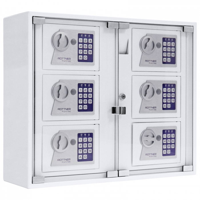 Seif pentru Chei Rottner Key System 6 Închidere Electronică pentru Exterior Alb [1]
