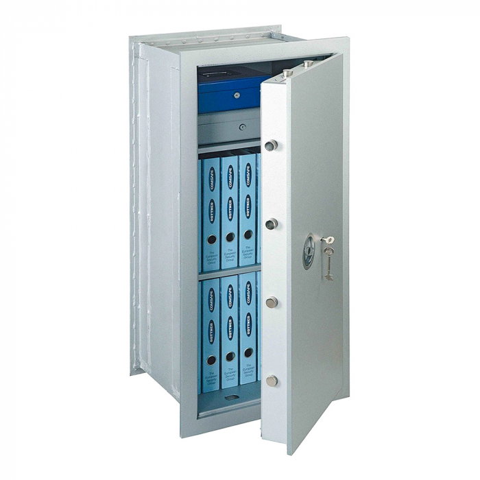 Seif Perete Antiefracţie Rottner Stone GSE 100 Premium EN1 Închidere Cheie Alb [1]