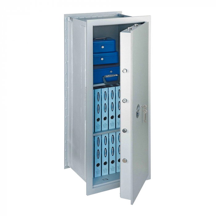 Seif Perete Antiefracţie Rottner Stone GSE 180 Premium EN1 Închidere cu Cifru Mecanic Alb [1]
