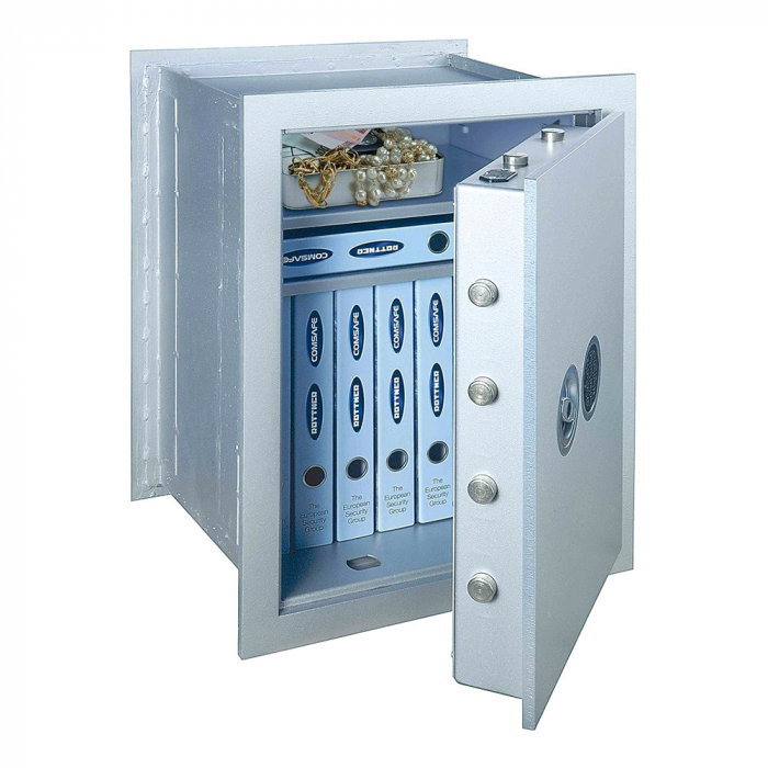 Seif Perete Antiefracţie Rottner Stone GSE 70 Premium EN1 Închidere cu Cifru Mecanic Alb [1]