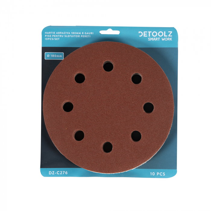 Set 10 hartie abraziva P150 8gauri 180mm [4]