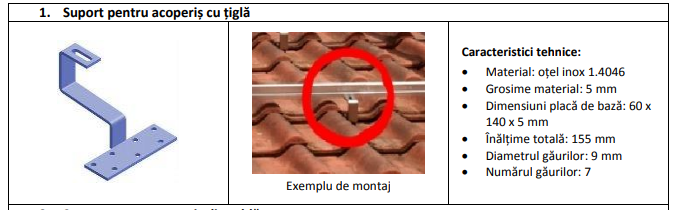 Suport fixare panou solar pe tigla ceramica [3]