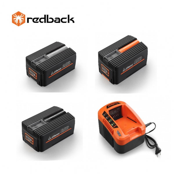 Set Redback powerpack extra 3 acumulatori Li-Ion 1xEP20 2Ah, 1xEP40 4Ah, 1xEP60 6Ah + incarcator rapid EC50 40V/5A [1]
