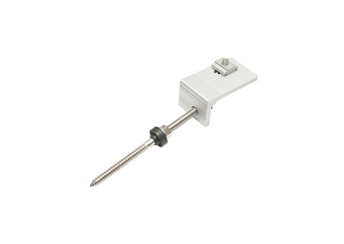 Set clema L acoperis tabla cu bolt M8x25mm fixare sina panou solar [1]