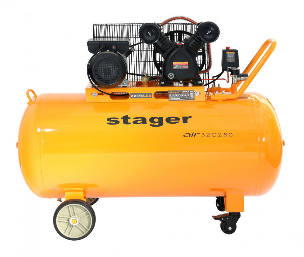 Compresor profesional Stager Air 32C250 250L 3CP transmisie pe curea [2]