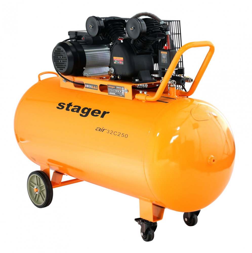 Compresor profesional Stager Air 32C250 250L 3CP transmisie pe curea [1]