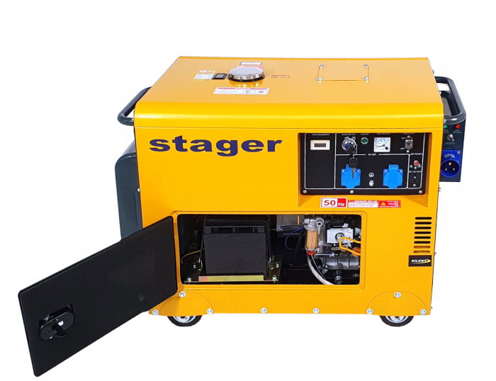Generator insonorizat diesel Stager DG 5500S+ATS 4500005500ATS  monofazat 5.0 kW, 3000rpm, automatizare [2]