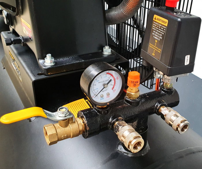 Compresor aer Stager HMV0.6/370-10 453010637010 , 370L, 10bar, 600L/min, trifazat, angrenare curea [2]