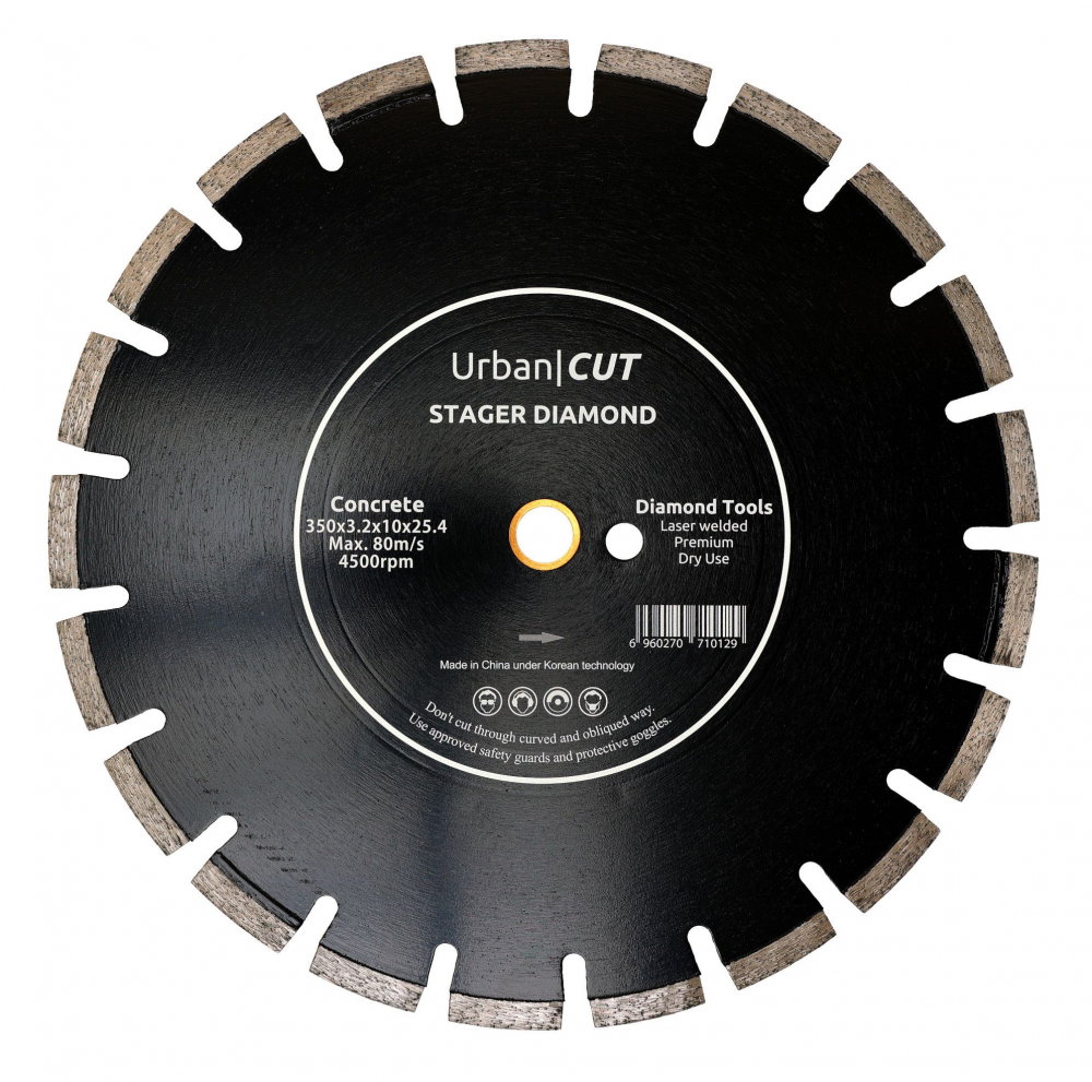 Disc diamantat Stager URBAN CUT 350x3.2x10x25.4-P pentru beton/asfalt [1]