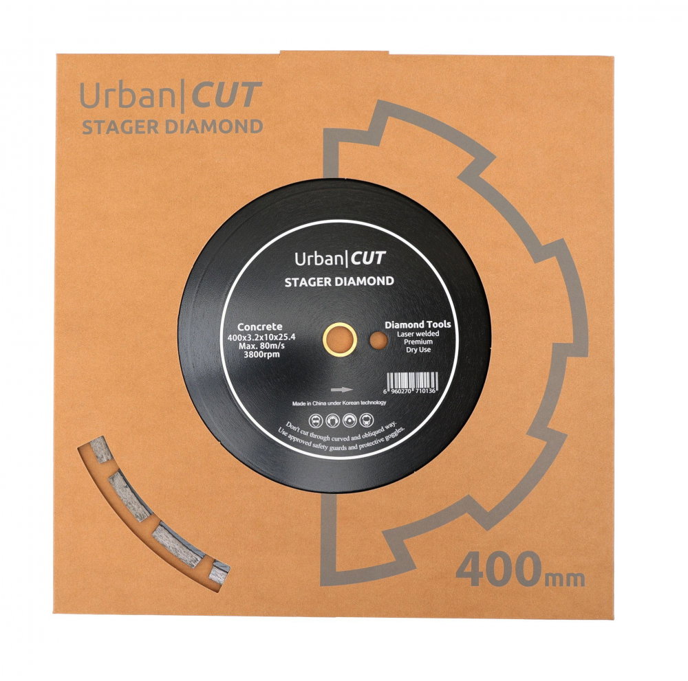 Disc diamantat Stager URBAN CUT 400x3.2x10x25.4-P pentru beton/asfalt [2]